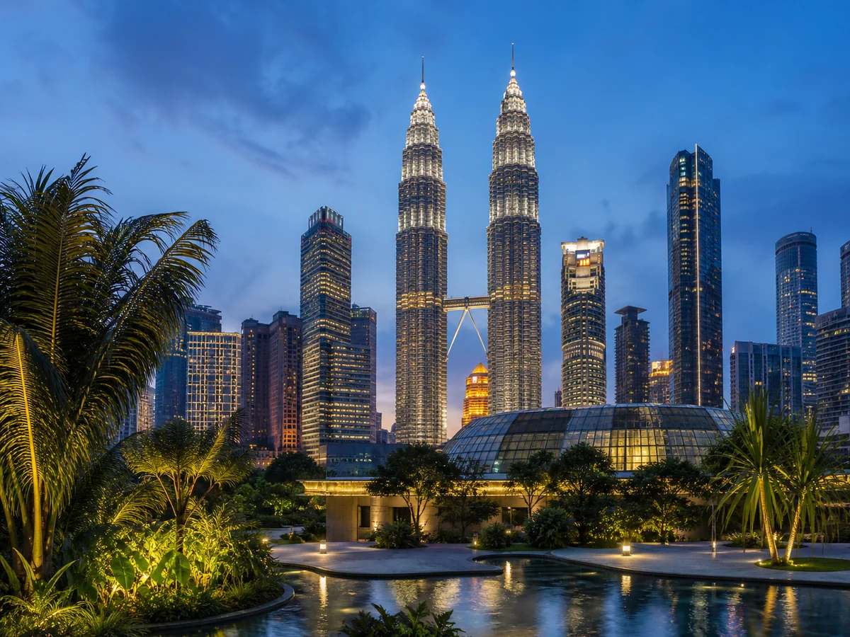 Kuala Lumpur skyline and Malaysia travel landscape